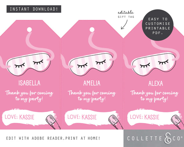 Printable Pamper Gift Tag