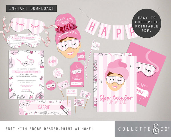 Printable Pamper Party
