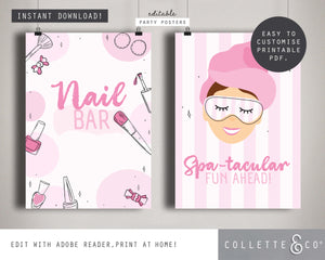Printable Pamper Party Posters 03