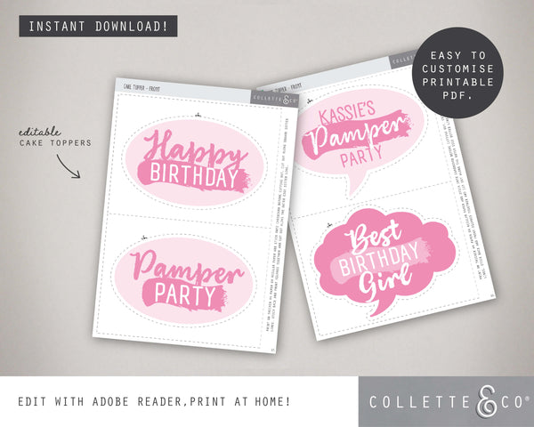 Printable Pamper Photo Booth Props 03