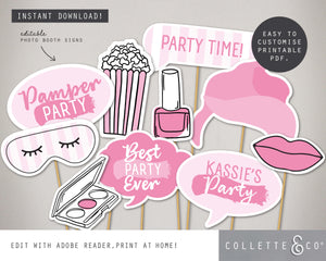 Printable Pamper Photo Booth Props 04