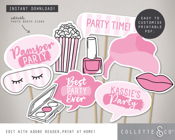 Printable Pamper Photo Booth Props 04