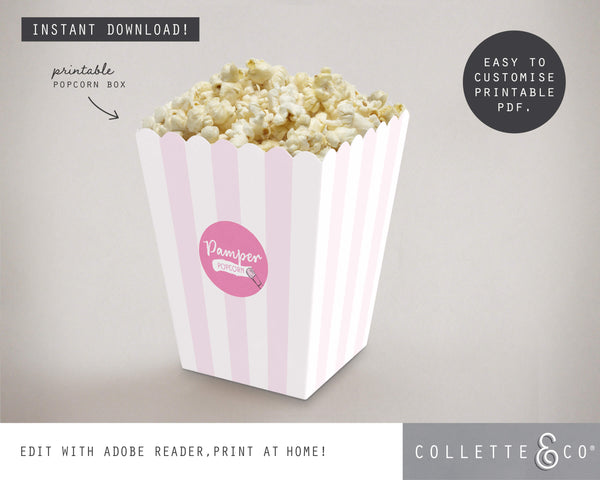Printable Pamper Popcorn Box 03