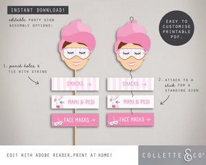 Printable Pamper Room Sign 