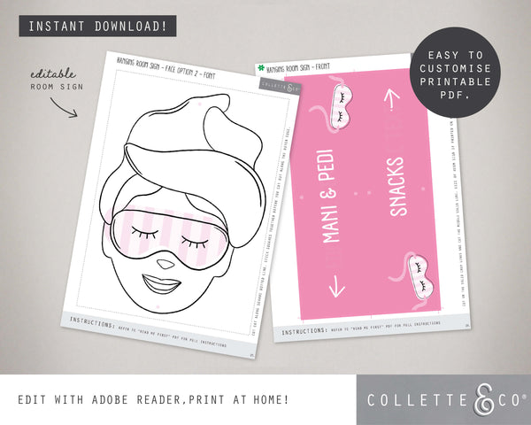 Printable Pamper Room Sign 03
