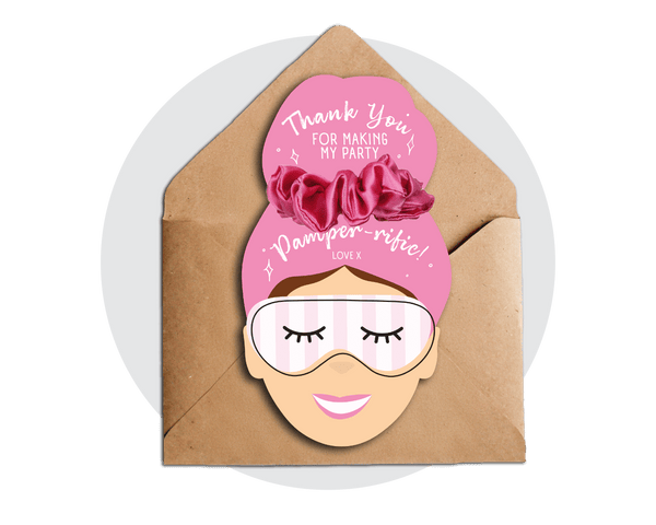 Printable Pamper Thank You Card