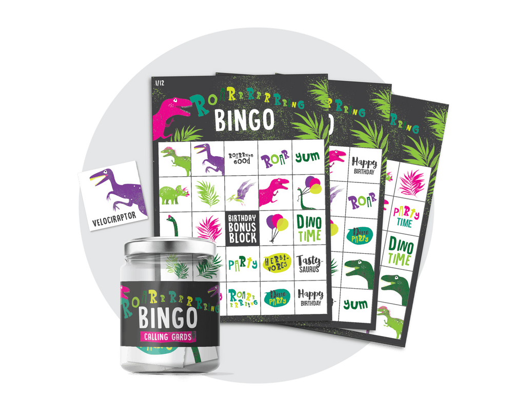 Printable Pink Dinosaur Bingo