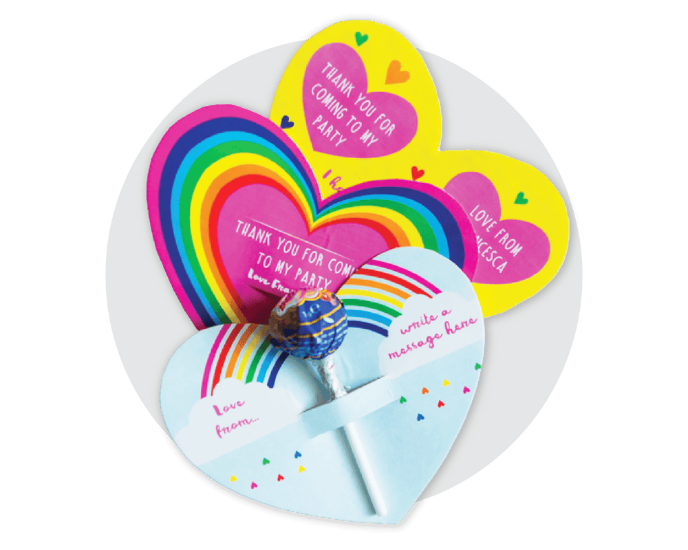 Printable Rainbow Butterfly Lolly Pop