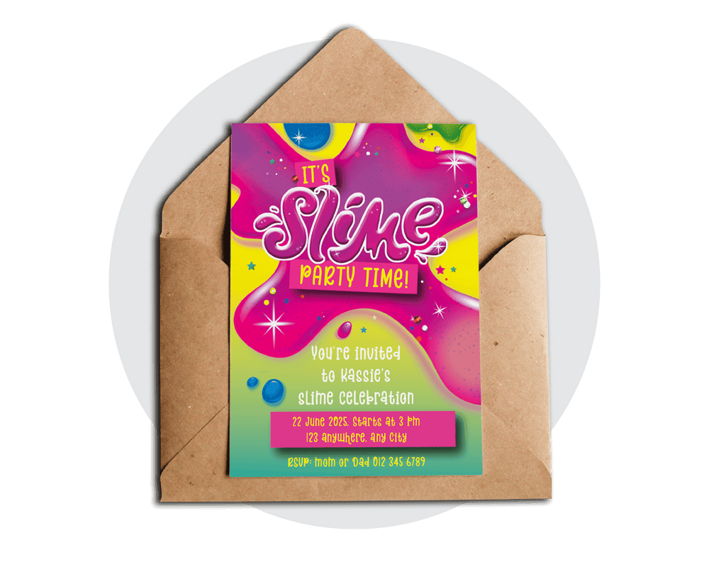 Printable Slime Invitation