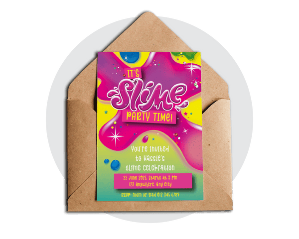 Printable Slime Invitation