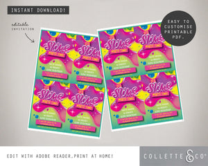 Printable Slime Invitation 02