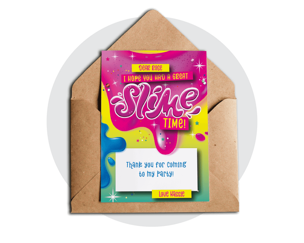 Printable Slime Thank You Card