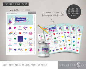 Printable Unicorn Bingo