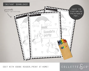 Printable Unicorn Colouring Page