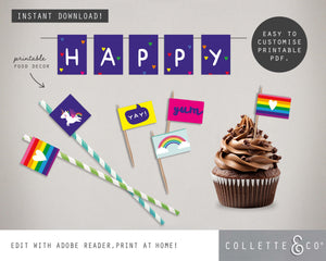 Printable Unicorn Food Decor 02