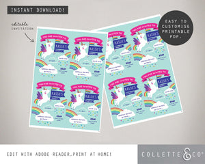 Printable Unicorn Invitation 03