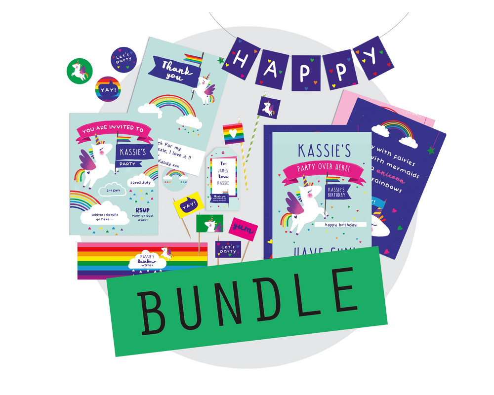 Printable Unicorn Party Bundle