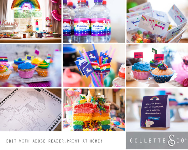 Printable Unicorn Party Photos