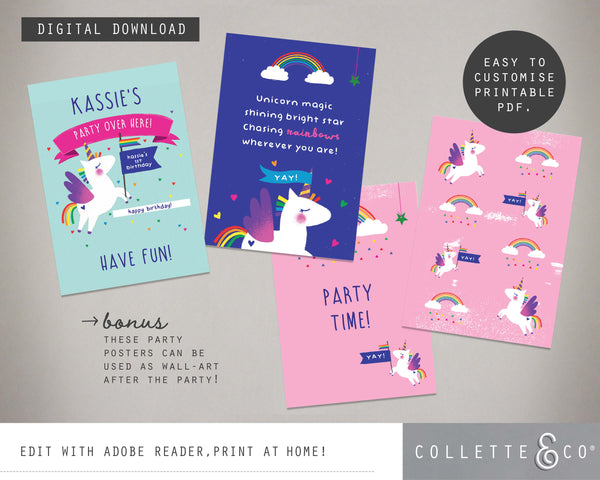 Printable Unicorn Poster