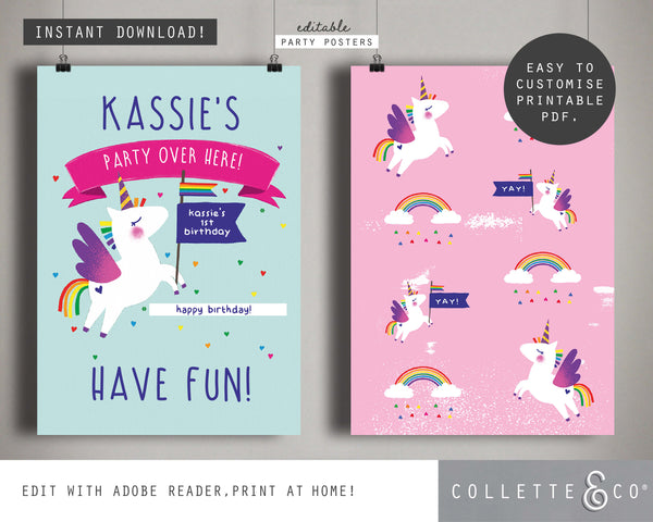 Printable Unicorn Poster 03