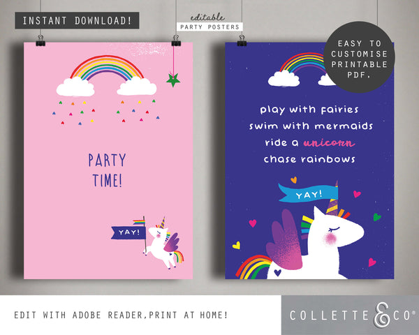 Printable Unicorn Poster 05