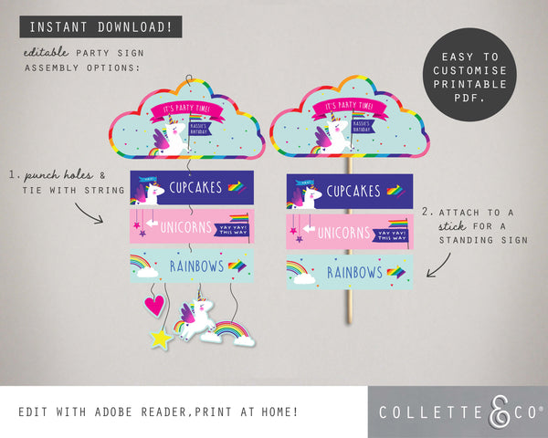 Printable Unicorn Room Sign