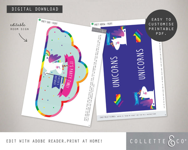 Printable Unicorn Room Sign 03