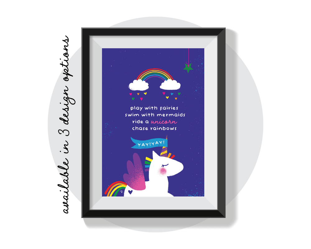 Rainbow Unicorn Wall Art