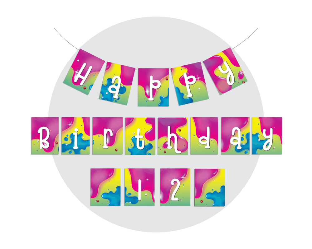 Slime Party Printable Bunting