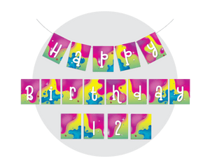 Slime Party Printable Bunting