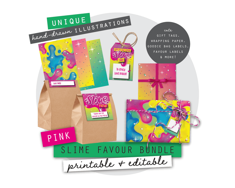 Slime Party Printable Favour Pack