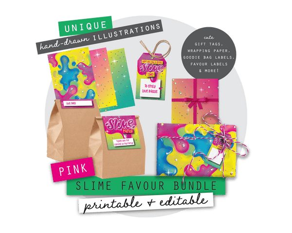 Slime Party Printable Favour Pack