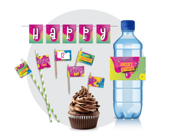 Slime Party Printable Food Decor