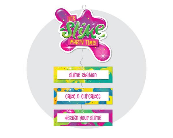 Slime Party Printable Room Sign