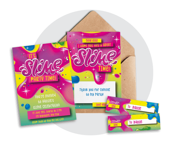 Slime Party Printable Stationary Pack