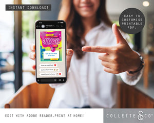 Slime Digital Party Thank You Card