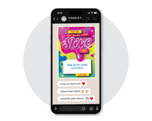 Slime Digital Party Thank You Card