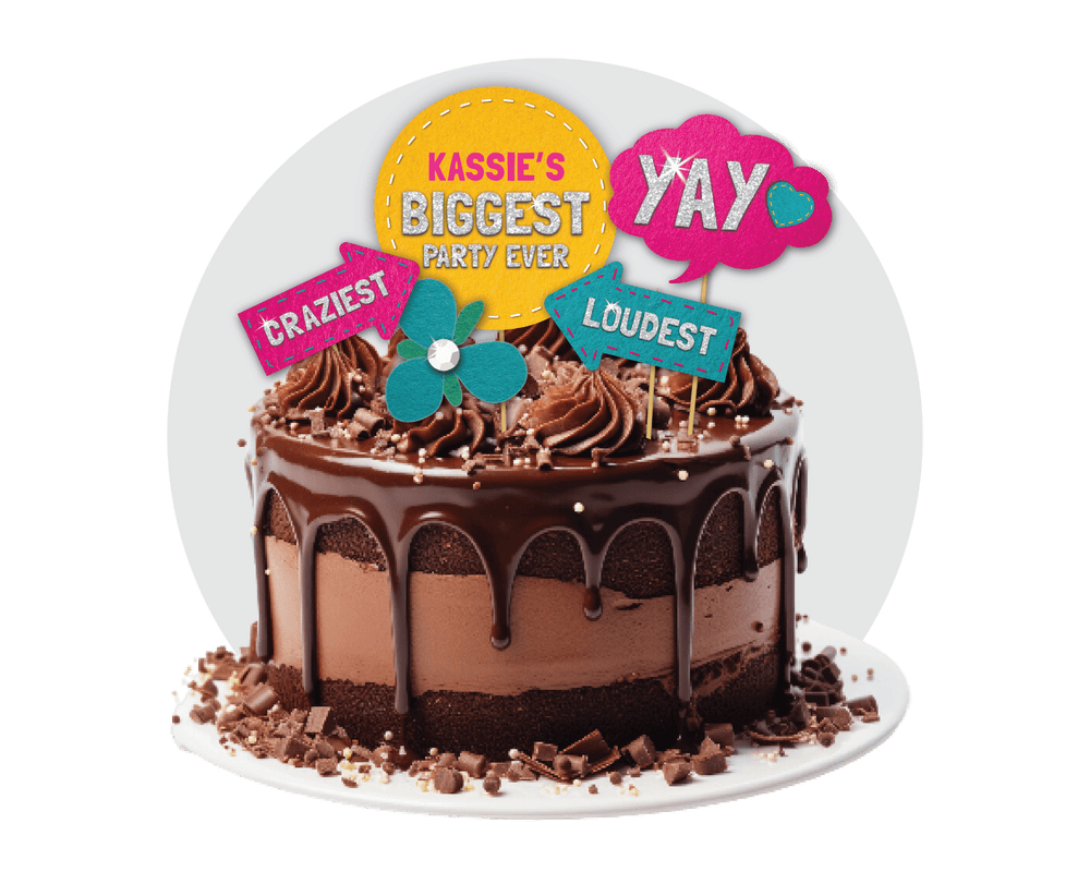 Trolls Party Printable Cake Topper