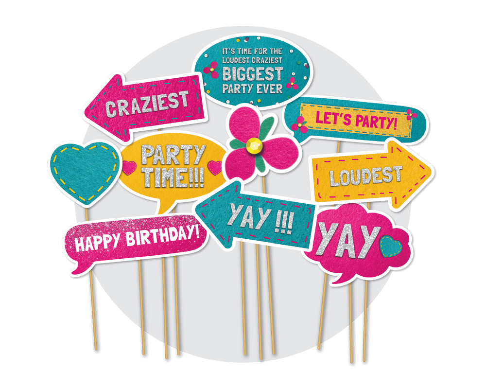 Trolls Party Printable Photo Booth Signs