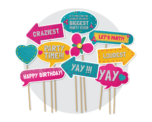 Trolls Party Printable Photo Booth Signs