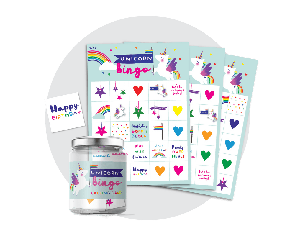 Unicorn Party Printable Bingo