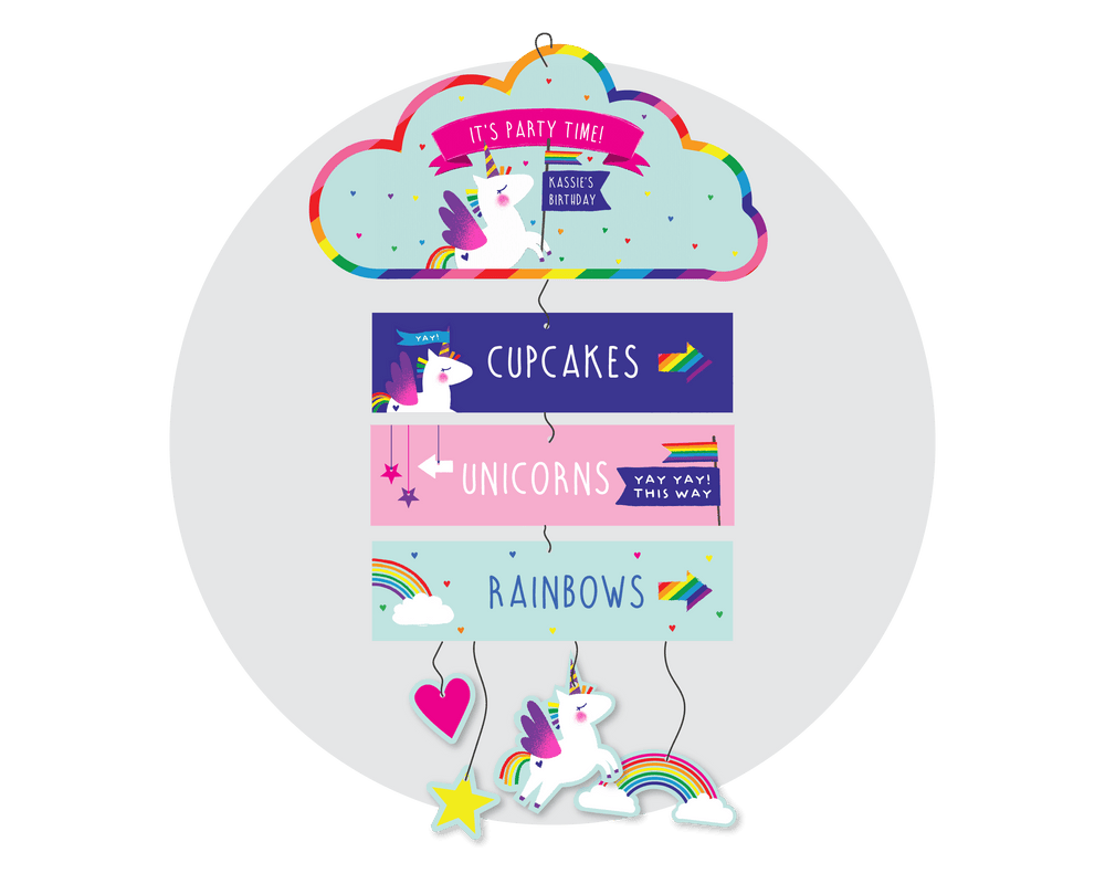 Unicorn Party Printable Room Sign