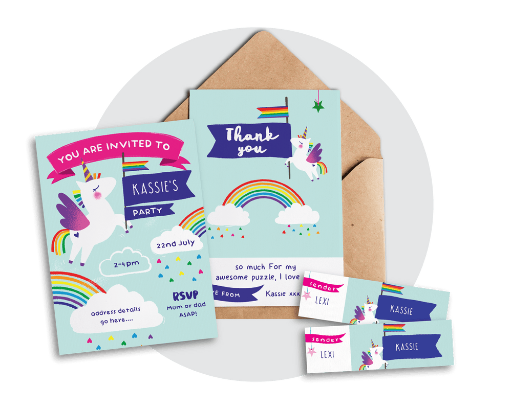 Unicorn Party Printable Stationary Pack