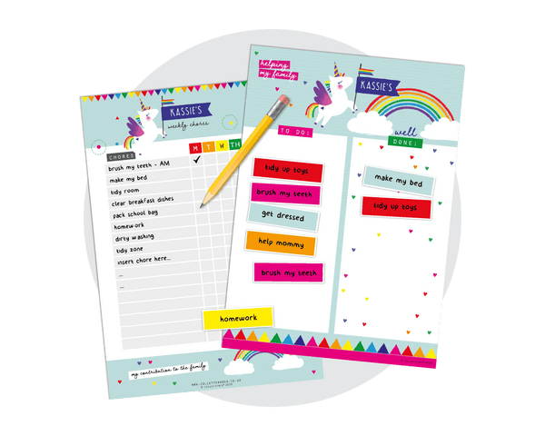 Unicorn Kids Chore Chart