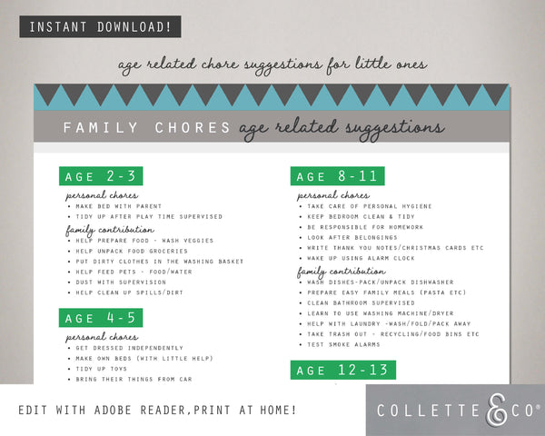 Unicorn Kids Chore Chart 06