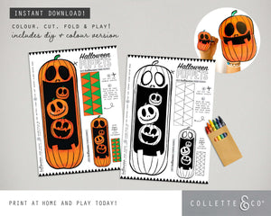 Halloween Printable Paper Puppets
