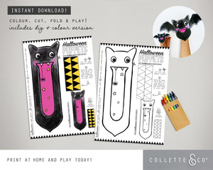 Halloween Printable Paper Puppets