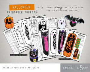 Halloween Printable Paper Puppets