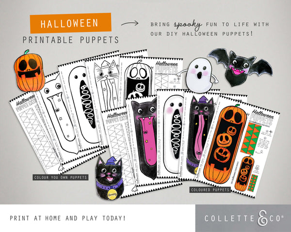 Halloween Printable Paper Puppets