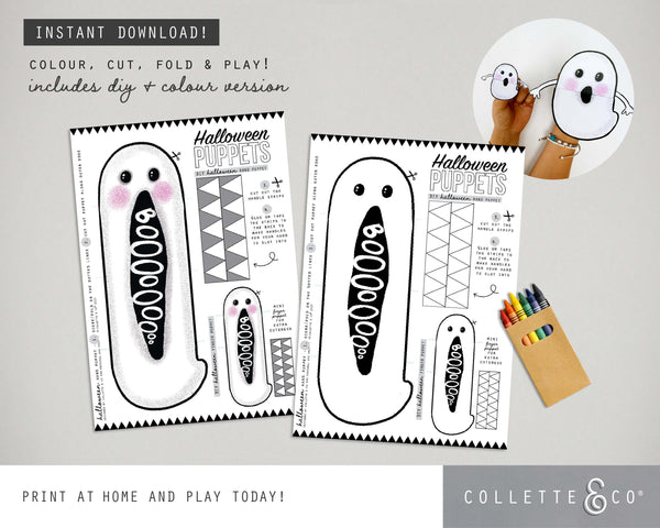 Halloween Printable Paper Puppets